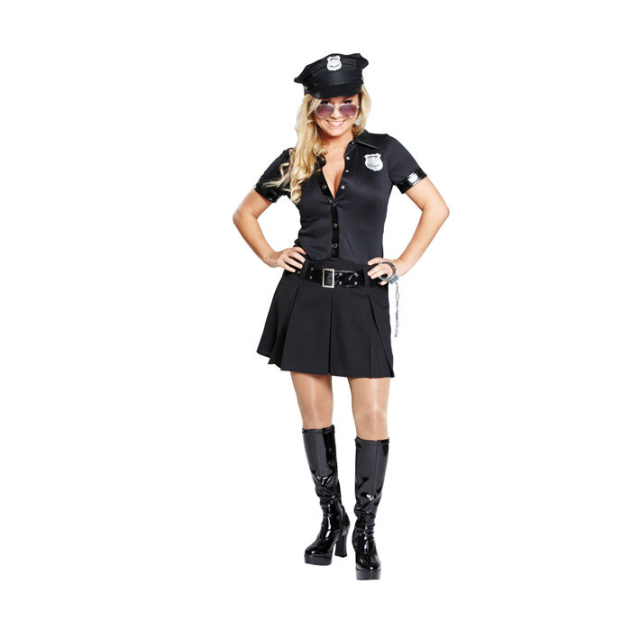 Damen-Kostm Sexy Polizistin schwarz, Gr. 34