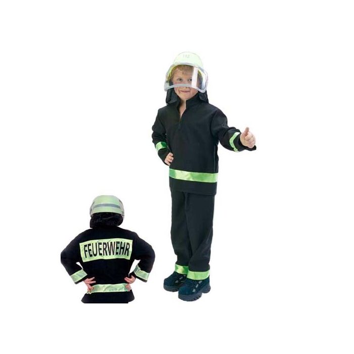 SALE Kinder-Kostm Feuerwehr, schwarz, 2 tlg., Gr. 128 Bild 2