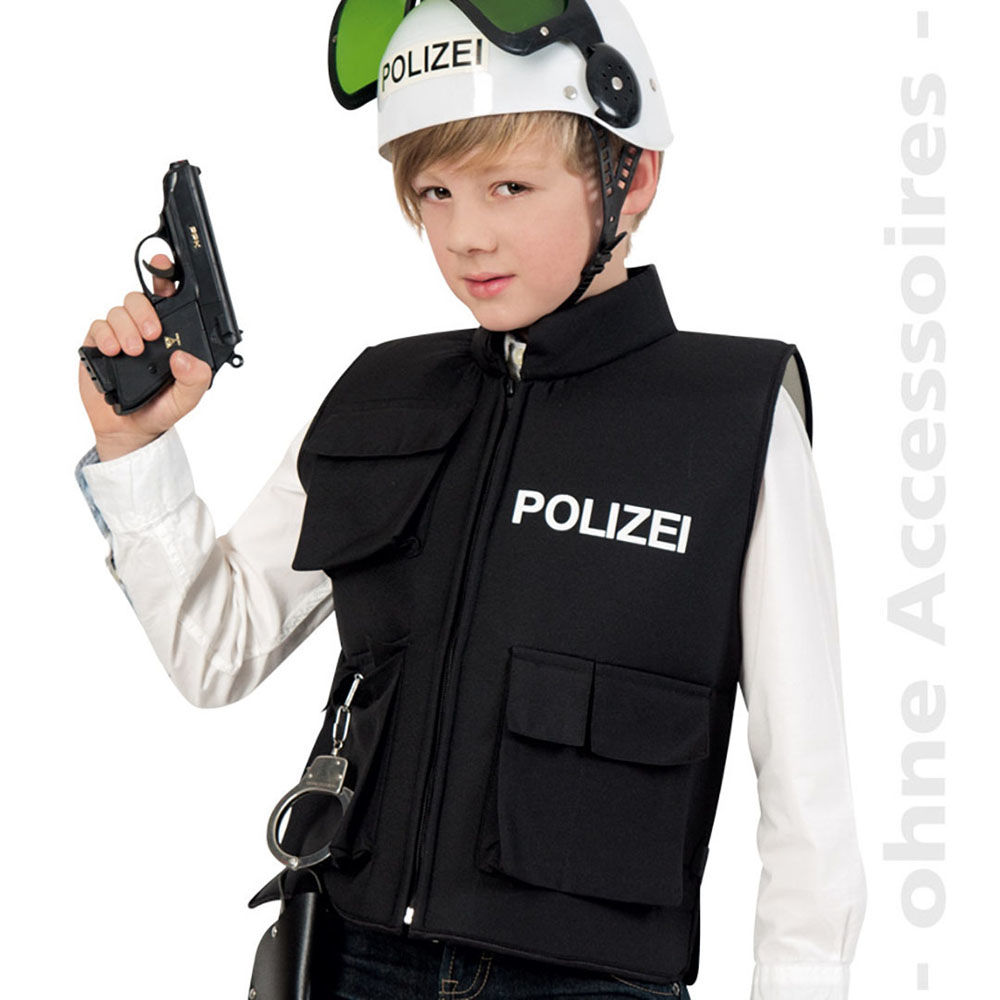 SALE Kinder-Weste Polizei mit Taschen, Gr. 140