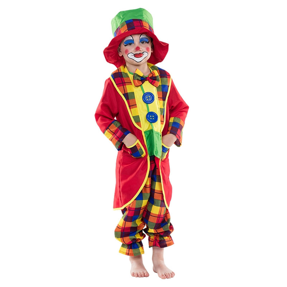 Kinder-Kostm Clown Anzug mit Hut, Gr. 116