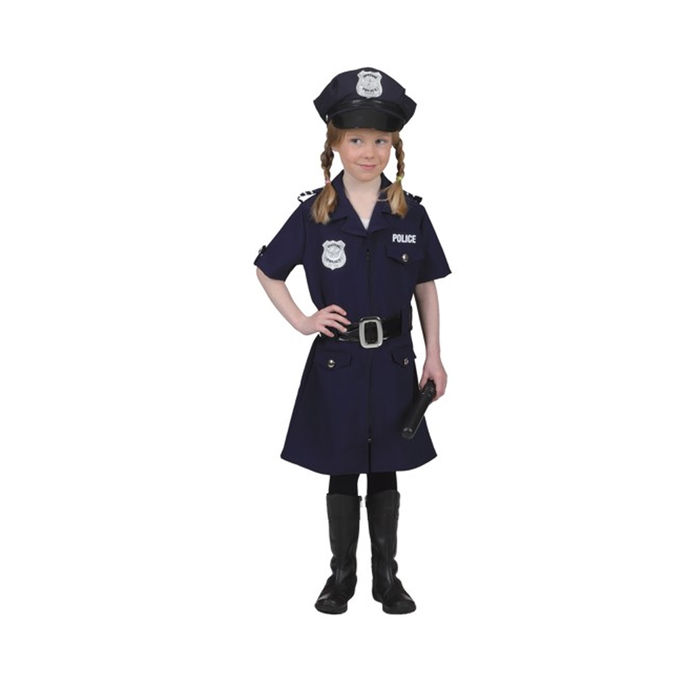Kinder-Kostm Polizistin, blau, Gr. 116