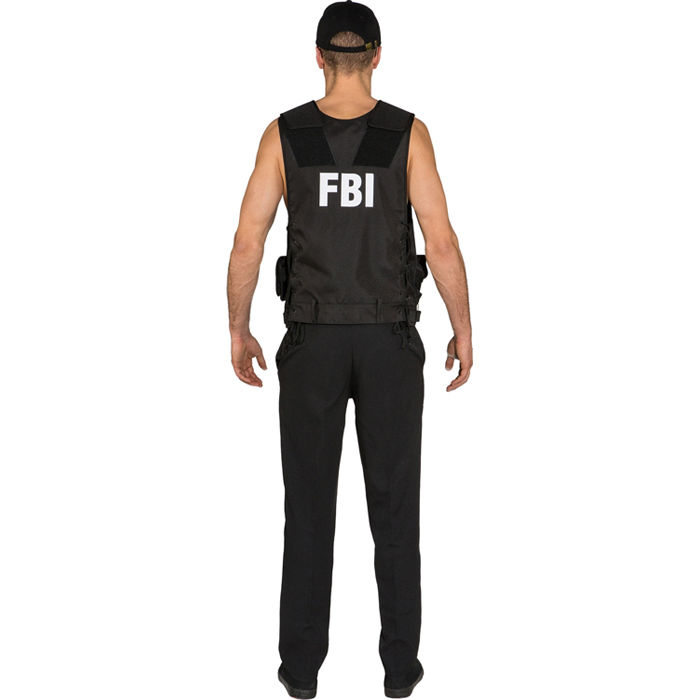 Kostm FBI Weste, schwarz, Einheitsgre Bild 3