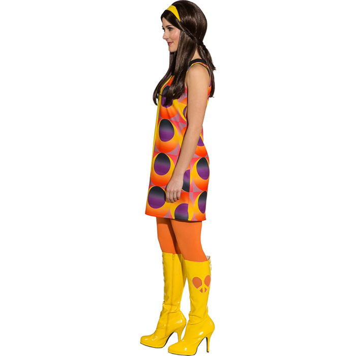 Damen-Kostm Disco-Kleid, gelb-orange, Gr. 36 Bild 2