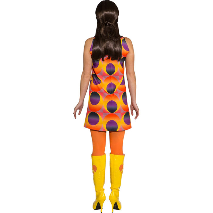 Damen-Kostm Disco-Kleid, gelb-orange, Gr. 36 Bild 3