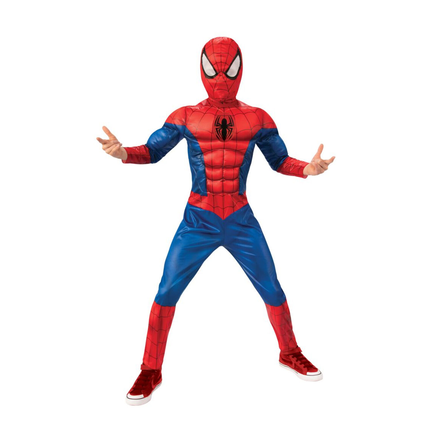 NEU Kinder-Kostm Spiderman Deluxe mit Maske, Gre: 98-104, 3-4 Jahre