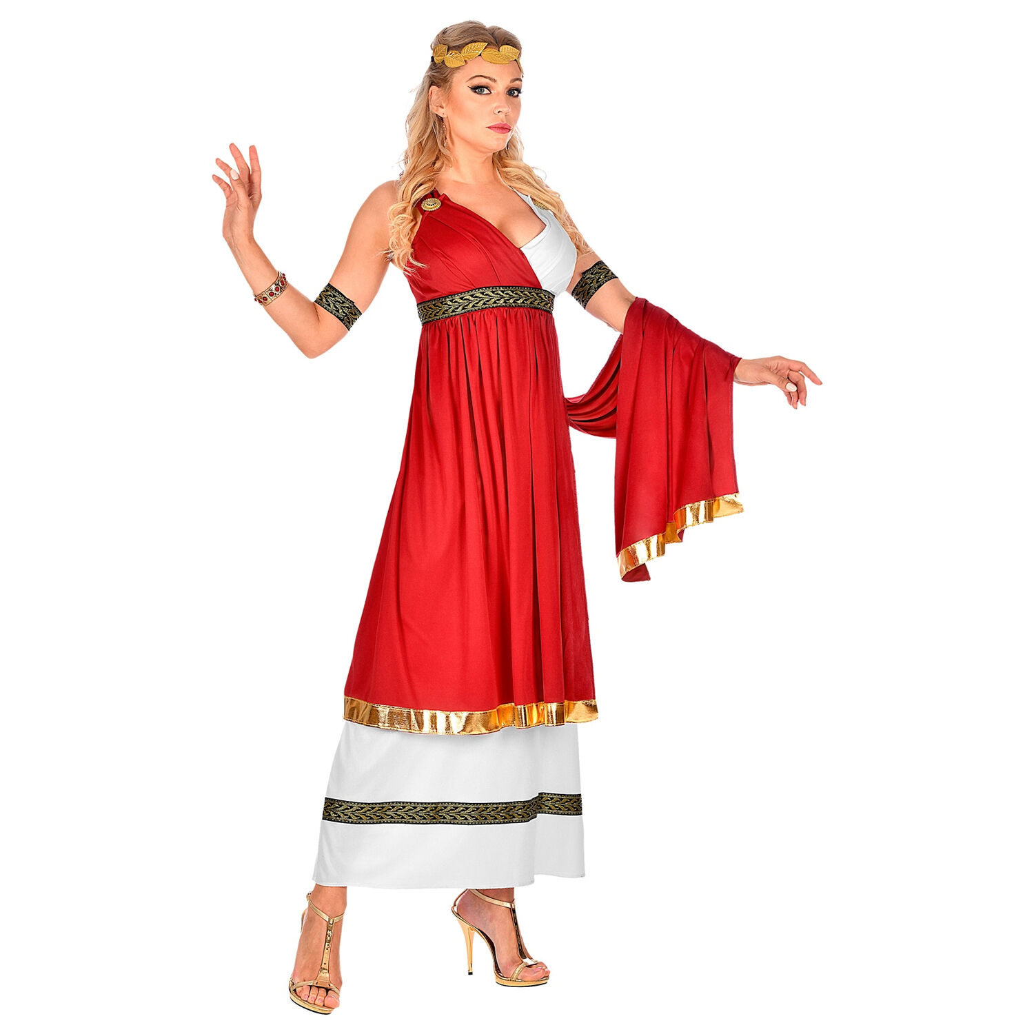 NEU Damen-Kostm Rmische Kaiserin, Kleid mit Umhang, Armbndern und Lorbeerkranz, Gr. S Bild 2