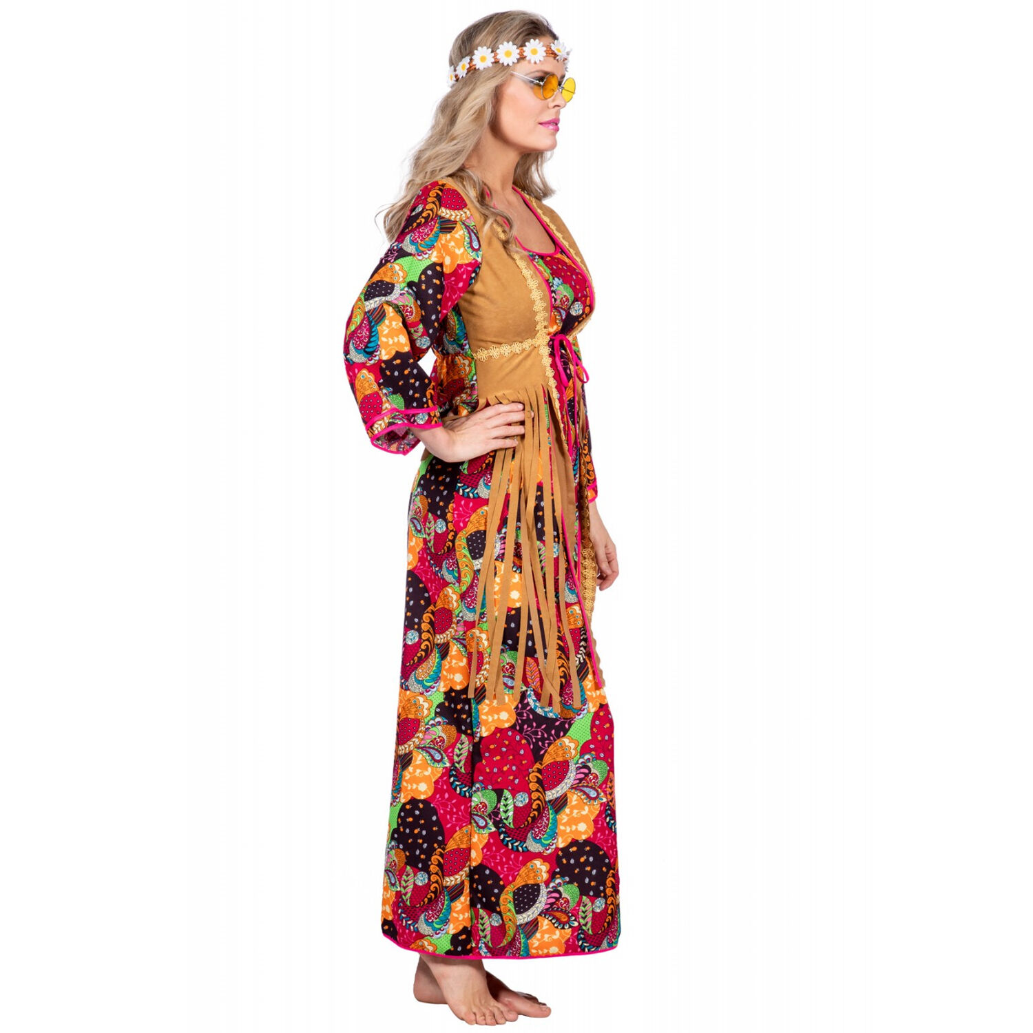 Damen-Kostm Hippie Kleid bunt, Gr. 36 Bild 2