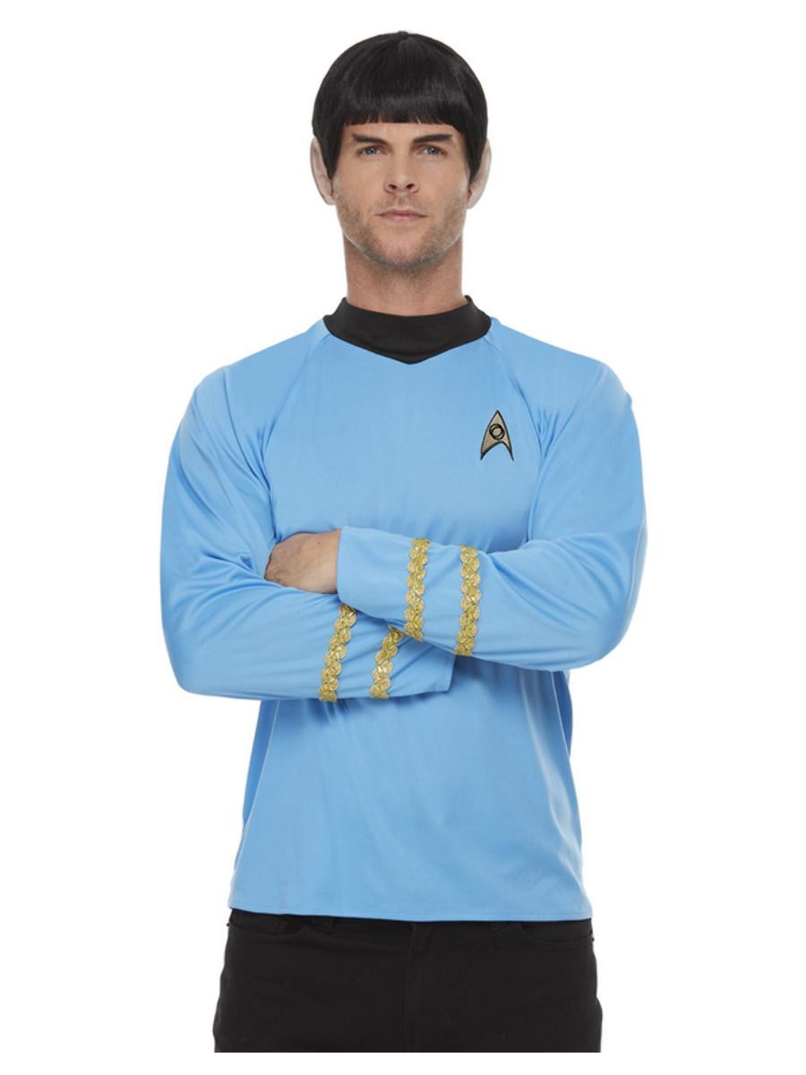 Star Trek-Uniform Wissenschaftsoffizier, Raumschiff Enterprise, Blau, Oberteil, Gre: S