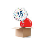 Ballongre Konfetti Happy Birthday 18, 2 Ballons
