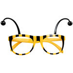 Brille Biene, gelb-schwarz, mit Fhlern