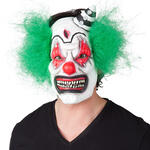 NEU Latex-Gesichtsmaske Horror-Clown, mit Haar