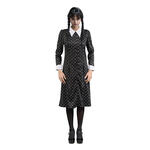 NEU Damen-Kostm Wednesday Addams, schwarzes Kleid mit weien Motiven - verschiedene Gren