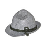 Hut Seppl, grau mit grner Kordel