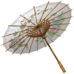 Schirm aus Papier mit Blumendruck,  60cm