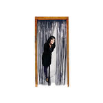 Vorhang Lametta schwarz, 2 x 1 m