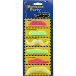 SALE Bartkarte mit 6 versch. neonfarbigen Brten