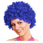 Percke Unisex Clown, Afro Hair, kleine Locken, blau