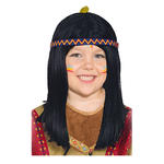 Percke Kinder Junge Mdchen Indianer Indianerin mit Stirnband, schwarz