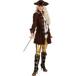 Damen-Jacke Piratin de Luxe, braun - Verschiedene Gren (36-48)