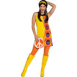 Damen-Kostm Disco-Kleid, gelb-orange - Verschiedene Gren (36-42)