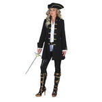 Damen-Jacke Piratin de Luxe, schwarz - Verschiedene Gren (36-48)