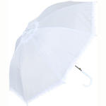 Schirm mit Rschen, wei  ca. 70 cm