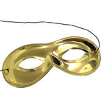 SALE Qualitts-Maske Stoffbrille, gold