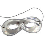 SALE Qualitts-Maske Stoffbrille silber
