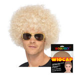 Percke Unisex Herren Super-Riesen-Afro Locken, blond - mit Haarnetz