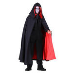 Umhang Halloween-Mantel, schwarz-rot, Einheitsgre