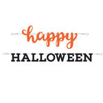 SALE Girlande Happy Halloween, zweiteilig, schwarz-orange, 213 cm