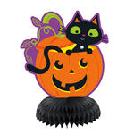 SALE Tischdeko Aufsteller Halloween Krbis&Katze, je 15cm, 3 Stck