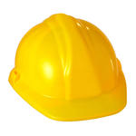 Bauarbeiterhelm fr Kinder, Hartplastik, gelb