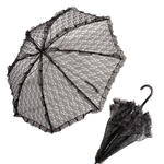 Schirm aus Spitze, schwarz,  83 cm