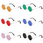 Brille Hippie, runde Glser, aus Metall - Verschiedene Farben