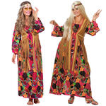 Damen-Kostm Hippie Kleid bunt - Verschiedene Gren (36-56)