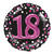 Folienballon Sparkling Pink 18th, ca. 81 cm - Folienballon XL Sparkling 18. Geburtstag Pink