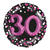 Folienballon Sparkling Pink 30th, ca. 81 cm - Folienballon XL Sparkling 30. Geburtstag Pink