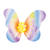 Flgel Schmetterling mit Blume, 40x50 cm Bild 2