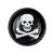 SALE Teller Pirat mit Totenkopf, schwarz  23 cm, 6 Stk
