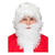 Percke Herren Nikolaus Weihnachtsmann, Set Percke und Bart, Standard, wei - mit Haarnetz Bild 2