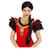 Percke Damen Mittelscheitel mit einem geflochtenem Zopf, Bollywood, schwarz - mit Haarnetz Bild 2