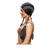 Percke Damen Indianerin mit zwei gefochtenen Zpfen, schwarz - Haarnetz Bild 4