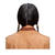 Percke Herren Indianer mit zwei gefochtenen Zpfen, schwarz - mit Haarnetz Bild 3