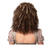Percke Damen Mini-Locken Afro mit blonden Strhnen, braun -mit Haarnetz Bild 3