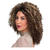 Percke Damen Mini-Locken Afro mit blonden Strhnen, braun -mit Haarnetz Bild 2