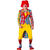 Herren-Kostm Frack Patchwork Clown, Gr. 48-50
