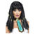 Percke Damen Cleopatra, geflochten, schwarz - mit Haarnetz Bild 2