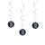 SALE Girlande spiralfrmig / Deckenhnger 30. Geburtstag, schwarz-silber, glitzernd, Lnge: ca. 80 cm, 6 Stck - Girlande