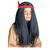 Percke Kinder Junge Indianer mit Stirnband, sortiert, schwarz - mit Haarnetz Bild 2